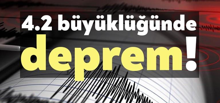 Son dakika haberine göre, AFAD tarafından yapılan açıklamada, depremin büyüklüğünün 4.2