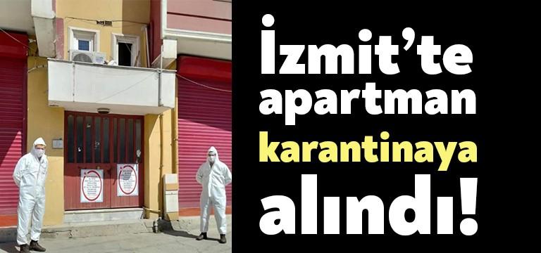 Kocaeli’nin İzmit ilçesi Yeşilova Mahallesi’nde yer alan bir apartman crona