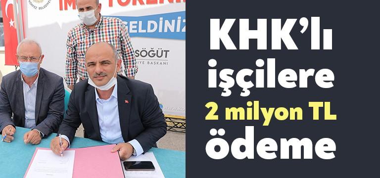 Körfez Belediye Başkanı Şener Söğüt, KHK ile kadroya geçen işçilere