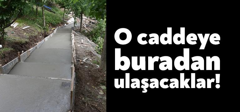 Özellikle otobüs duraklarına ulaşmak için çalılık ve dik olan yolu