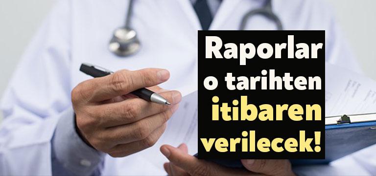 ‘Poliklinik ve sağlık raporları hakkında alınacak tedbirler’ konulu yazının belirtilen