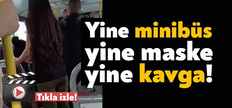 Kocaeli’nin İzmit ilçesinde şehir içi yolcu minibüsüne maskesiz binen bir