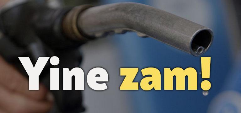 Benzine geçtiğimiz pazartesi günü uygulanan zammın ardından bir zam daha