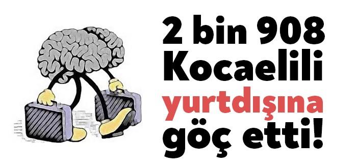 Türkiye İstatistik Kurumu verilerine göre Kocaeli'den 2019 yılında 2 bin