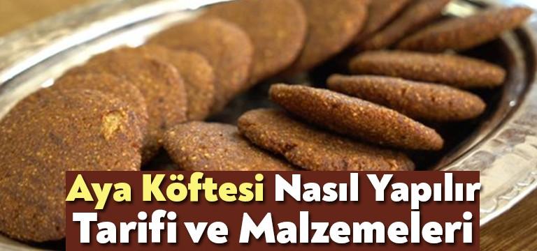 Aya köftesi tarifi için gerekli malzemeler: 250 gr yağsız dana