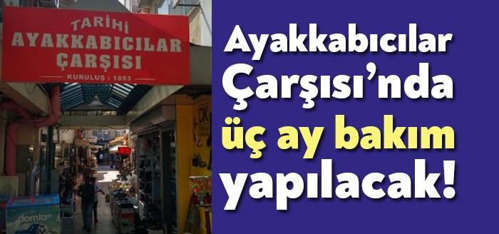 İzmit Belediyesi, Ayakkabıcılar Çarşısı'nın çatısını onaracak. Bu onarım işi için