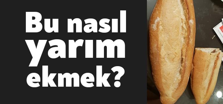 Kocaeli’de kokoreç siparişi veren bir vatandaş, yarım ekmek diye gönderilen