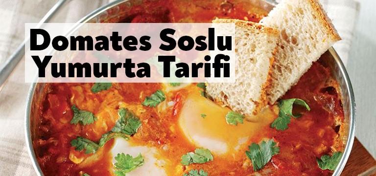 Domates soslu yumurta tarifi için gerekli malzemeler: 2 orta boy