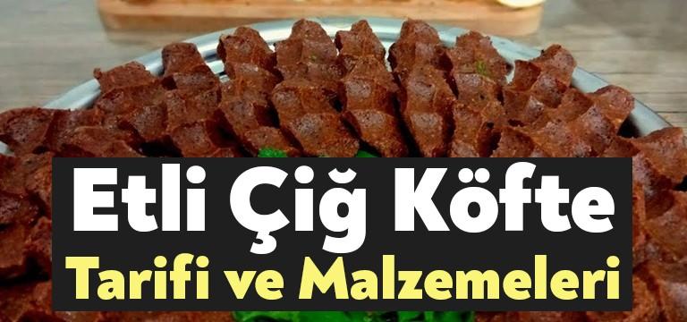 Etli çiğ köfte tarifi için gerekli malzemeler: Yarım kilo köftelik
