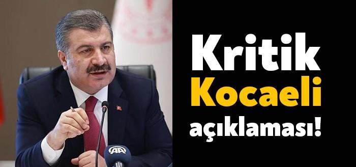 Sağlık Bakanı Fahrettin Koca Kocaeli ilini de ilgilendiren önceli bir