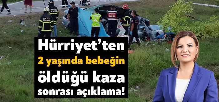 İzmit Belediye Başkanı FAtma Kaplan Hürriyet Kandıra yolunda meydana gelen,