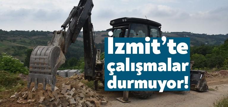 İzmit Belediyesi Fen İşleri Müdürlüğü ekipleri, Kabaoğlu Mahallesi Kampüs Sokak’taki