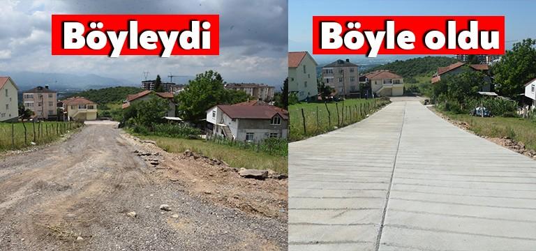 İzmit Belediyesi Fen İşleri Müdürlüğü ekipleri İzmit genelinde beton yol