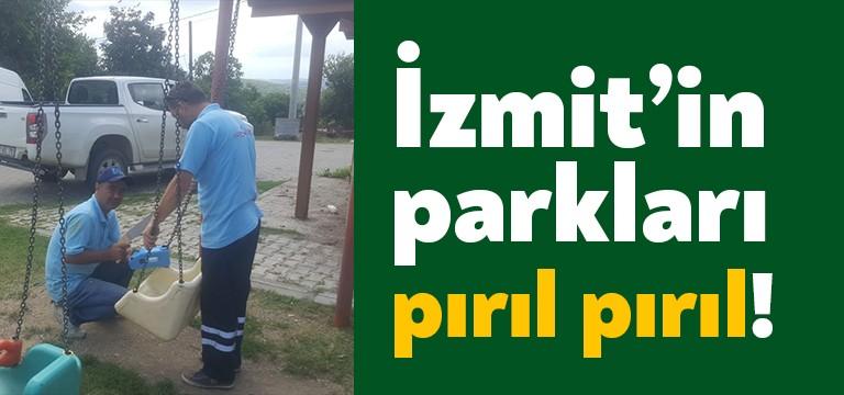 İzmit Belediyesi ekipleri, yeşil alanların bakım ve onarımını aksatmayarak İzmit