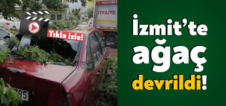 Kocaeli’nin İzmit ilçesinde sabah saatlerinde meydana gelen şiddetli yağış nedeniyle