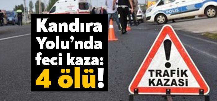 İzmit-Kandıra Yolu Sarıcalar köyü sapağı girişinde otomobil ile kamyon kafa