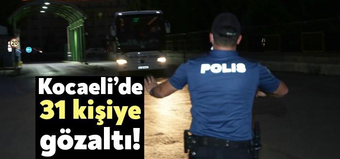 Kocaeli Emniyet Müdürlüğü ekipleri tarafından düzenlenen huzur uygulamasında çeşitli suçlardan aranan