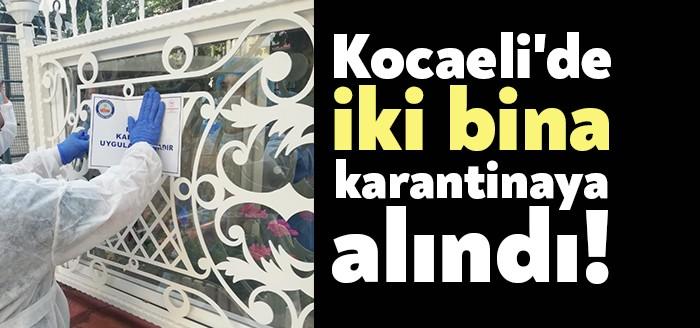 Kocaeli'nin Darcıa ilçesinde iki bina tedbir amaçlı olarak Koronavirüs nedeniyle
