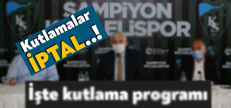 Kocaeli Büyükşehir Belediyesi, Kocaelispor’un şampiyonluğu için yönetimle birlikte büyük bir
