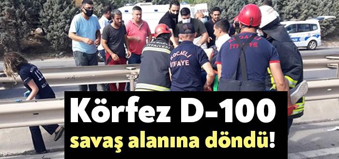Kocaeli'nin Körfez ilçesinde, 1 TIR, 1 otobüs, 1 panelvan araç