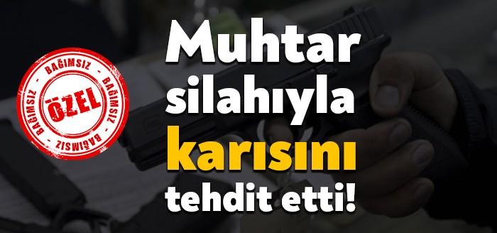 Kocaeli’nin merkez ilçelerinden birinde köy muhtarı olan E., ruhsatlı silahıyla