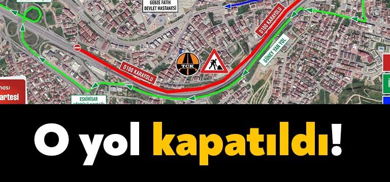 Karayolları Genel Müdürlüğü tarafından Gebze D-100 Karayolu İstanbul istikametinde yol