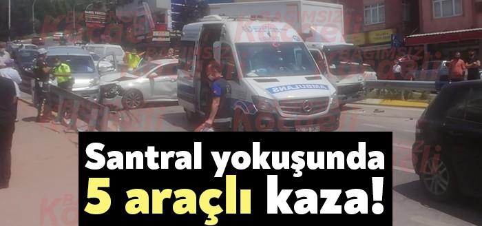 İzmit Santral Yokuşu'nda bugün bir kaza daha meydana geldi. Toplam