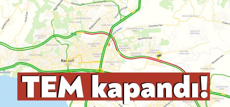 TEM Otoyolu Kocaeli Alikahya mevkiinde trafik kazası meydana geldi. Söz