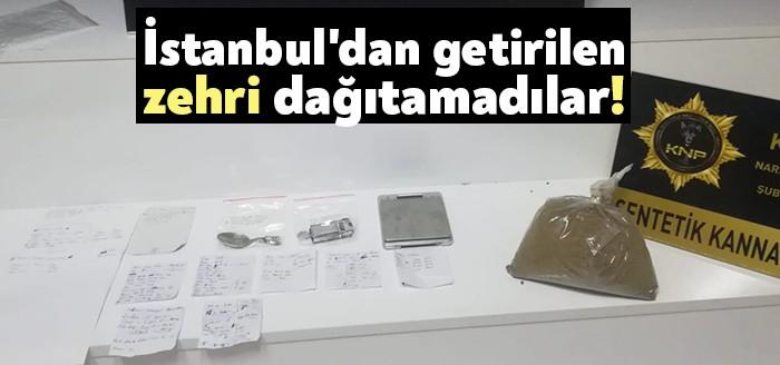 Kocaeli Emniyet Müdürlüğü ekipleri tarafından durdurularak arama yapılan bir araçta