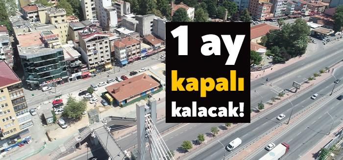 İzmit Pişmaniyeciler Meydanı’nda başlayan çalışmalar nedeniyle Adnan Menderes üst geçidindeki