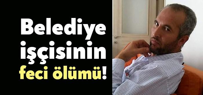 Dilovası Belediyesi çalışanı Ayhan Kazak, çöp kamyonu ve duvar arasında