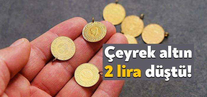 Çeyrek altının fiyatı 2 lira düştü. Dün 745 lira 40