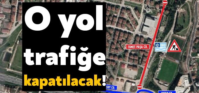 Kocaeli Büyükşehir Belediyesi Derince İsmetpaşa Caddesi’nde yapılacak altyapı çalışması nedeniyle
