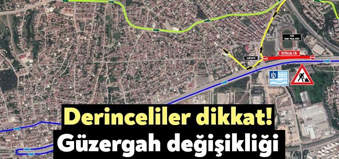 Büyükşehir Belediyesi, Derince ilçesi İstiklal Caddesi’nde yapılacak altyapı çalışması nedeniyle