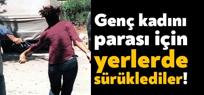 Darıca ilçesinde bir banka şubesinden para çeken Havva Ö.nün yanına