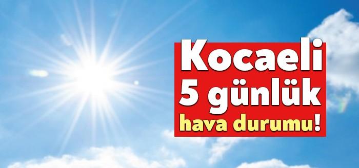 Kocaeli Hava Durumu bu hafta güneşli olacak. Hava sıcaklıkları 20