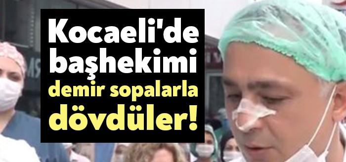 Kocaeli'nin Körfez İlçesinde faaliyet gösteren Özel Marmara Hastanesi'nde demir sopalarla