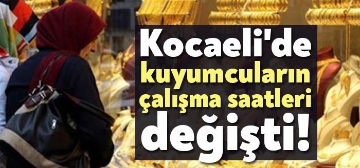 Kocaeli Kuyumcular Derneği, yönetim kurulu olarak aldıkları karar doğrultusunda kuyumcuların