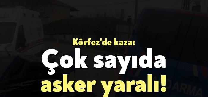 Kocaeli'nin Körfez İlçesi Hacı Osman Mahallesi üzerinde bir jandarma aracının da