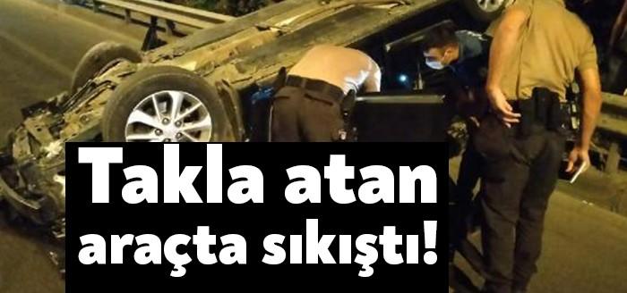 Kocaeli'nin Gölcük ilçesinde, kontrolden çıkan otomobilin takla atması sonucu sürücü Melike B.