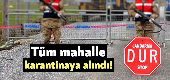 Kartepe Şirinsulhiye Mahallesi'nde bir mahalle Koronavirüs vakalarının artması nedeniyle tamamen