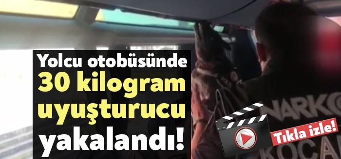 Kocaeli Emniyet Müdürlüğü ekipleri tarafından takibe alınarak durdurulan bir yolcu