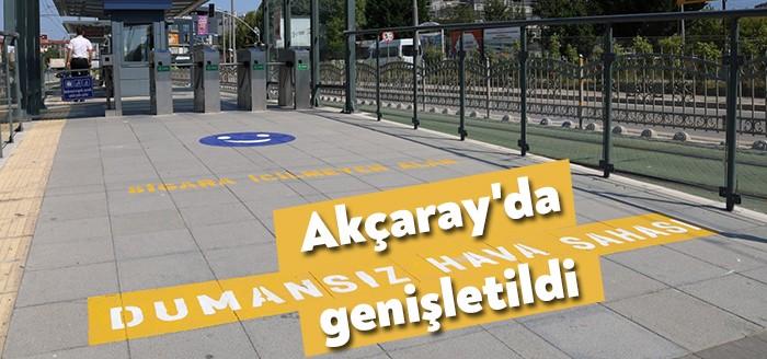 Kocaeli Büyükşehir Belediyesi, tramvay duraklarının giriş kısımlarına dumansız hava sahası