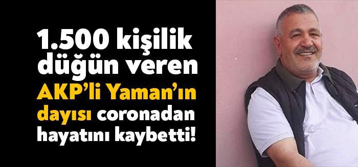 1.500 kişlik düğünle gündem olan AKP Kocaeli Milletvekili Cemil Yaman’ın