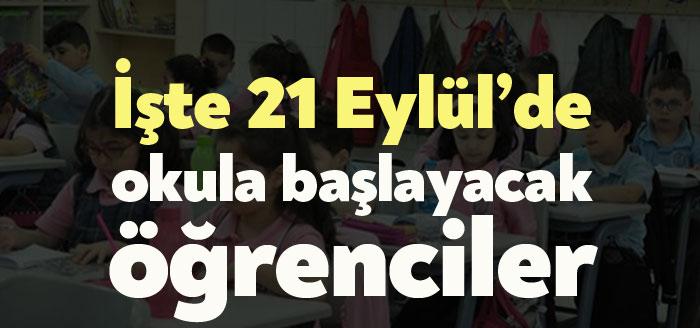 21 Eylül’de okul öncesi ve 1. sınıflar eğitime başlayacak