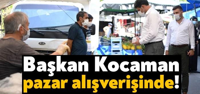 Kartepe Belediye Başkanı Av.M.Mustafa Kocaman, Sarımeşe Mahallesi’nde kurulan pazarda hem