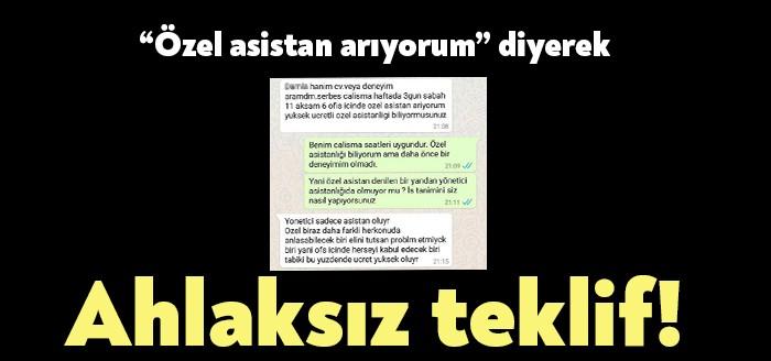 Kocaeli’de iş ilanı verip özel asistan aradığını belirten ve bu