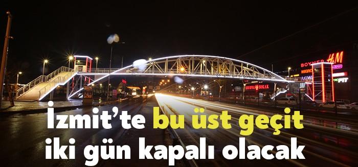 Kocaeli Büyükşehir Belediyesi, kaplama tamiratını yapılacağı Dr. Sadık Ahmet Üst