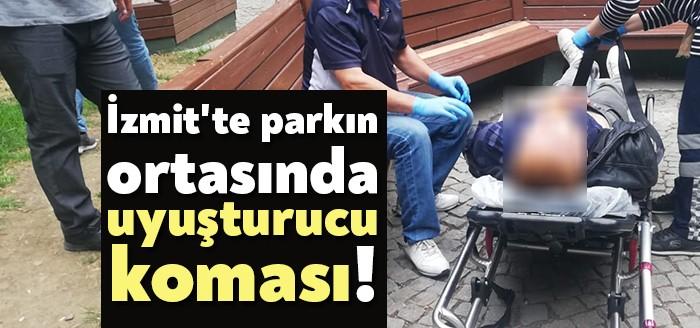 İzmit Yeni Cuma parkında uyuşturucu komasına girdiği öne sürülen bir