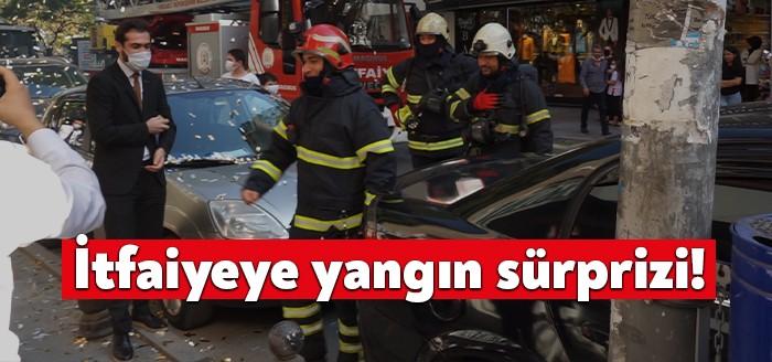 İzmit’te faaliyet gösteren özel bir firma, yangın ihbarında bulunarak çağırdıkları